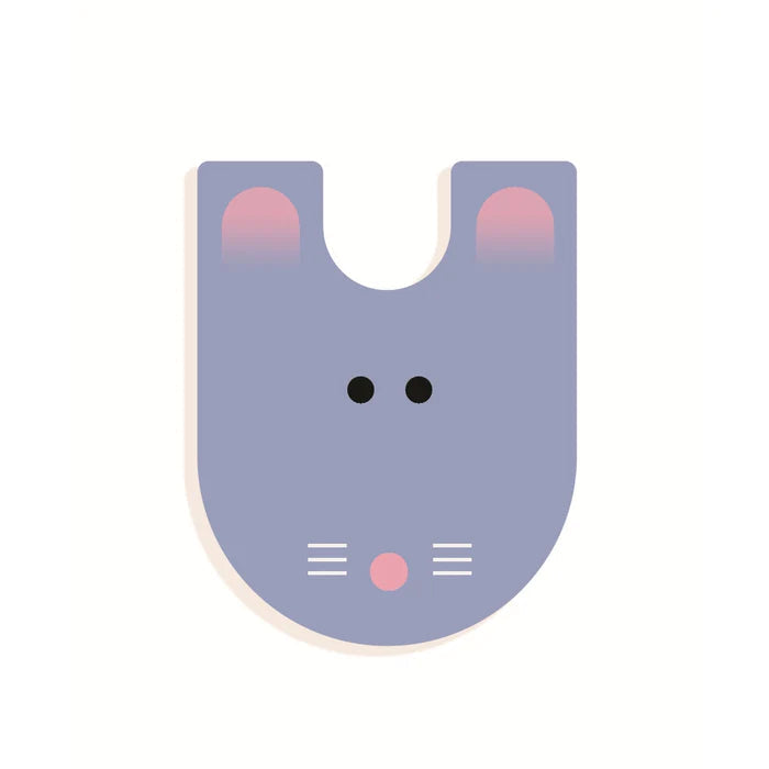 Wood Letters Graphic Animal - U