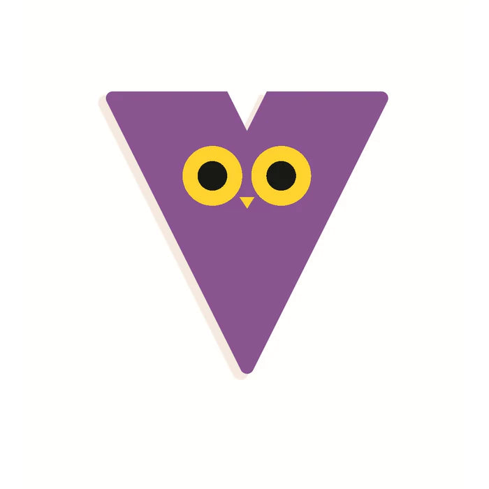 Wood Letters Graphic Animal - V
