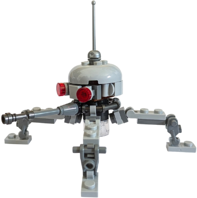 SW1421 Dwarf Spider Droid - Light Bluish Gray Dome, Lightsaber Hilt