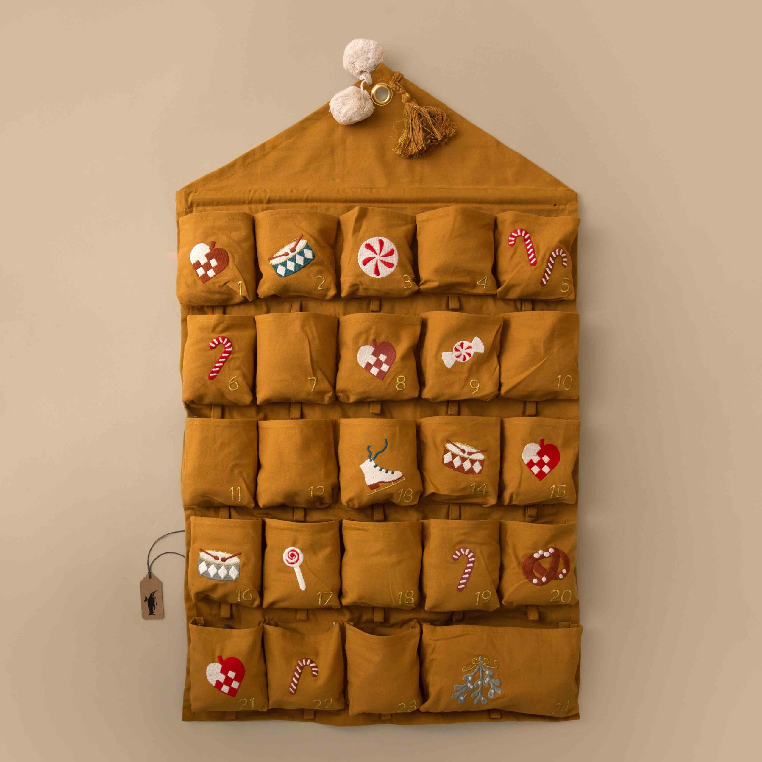 Embroidered Advent Wall Calendar | Ochre