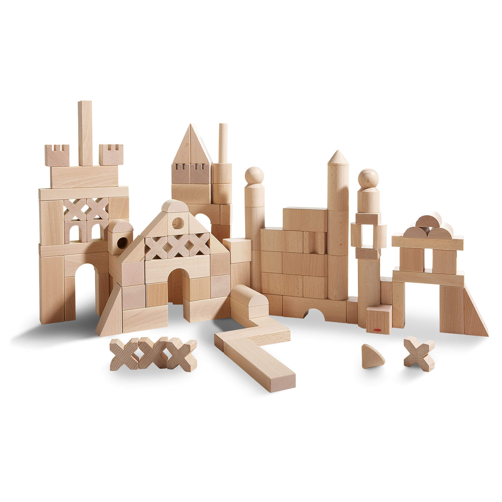 Haba Basic Building Blocks 102 Piece Extra Large Wooden Starter Set