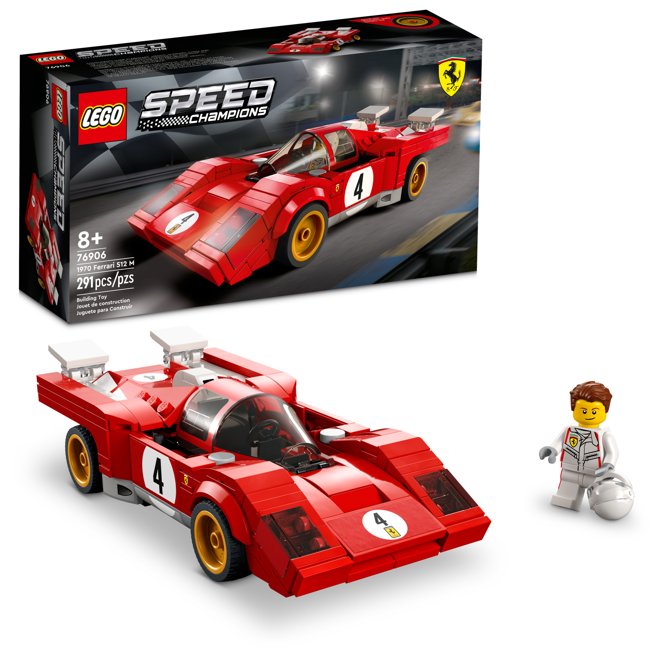 Speed Champions  1970 Ferrari 512 M LEGO 76906 Certified in white box, Pre-Owned