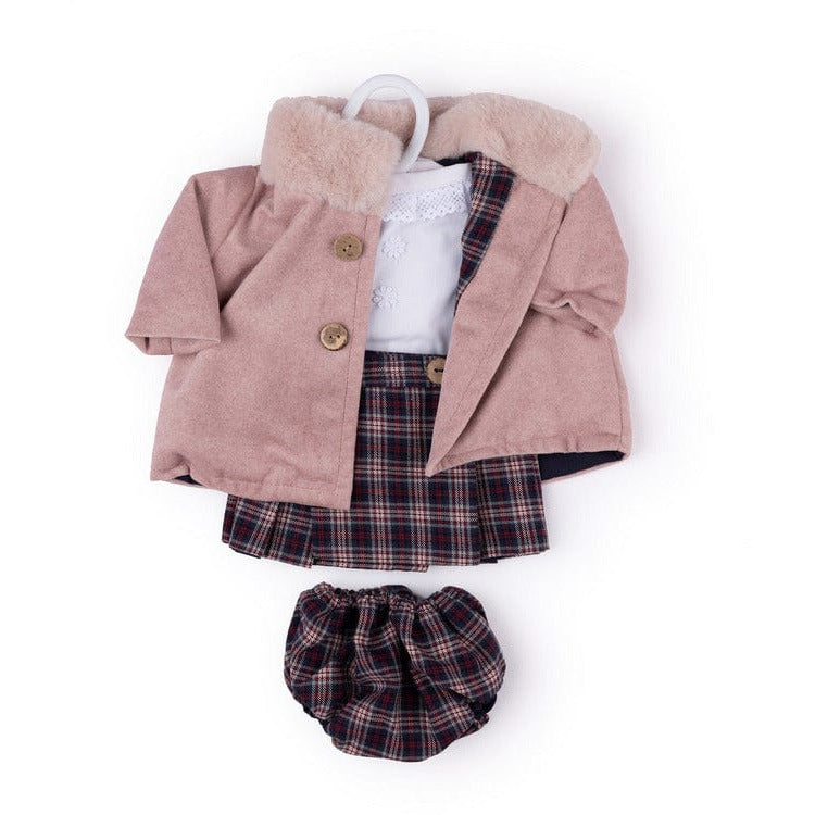 My FAO Doll Deluxe Dress - Dark Pink Plaid