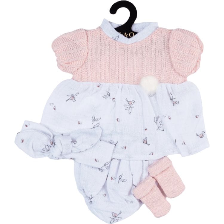 My FAO Doll Outfit - Pink & White Dress