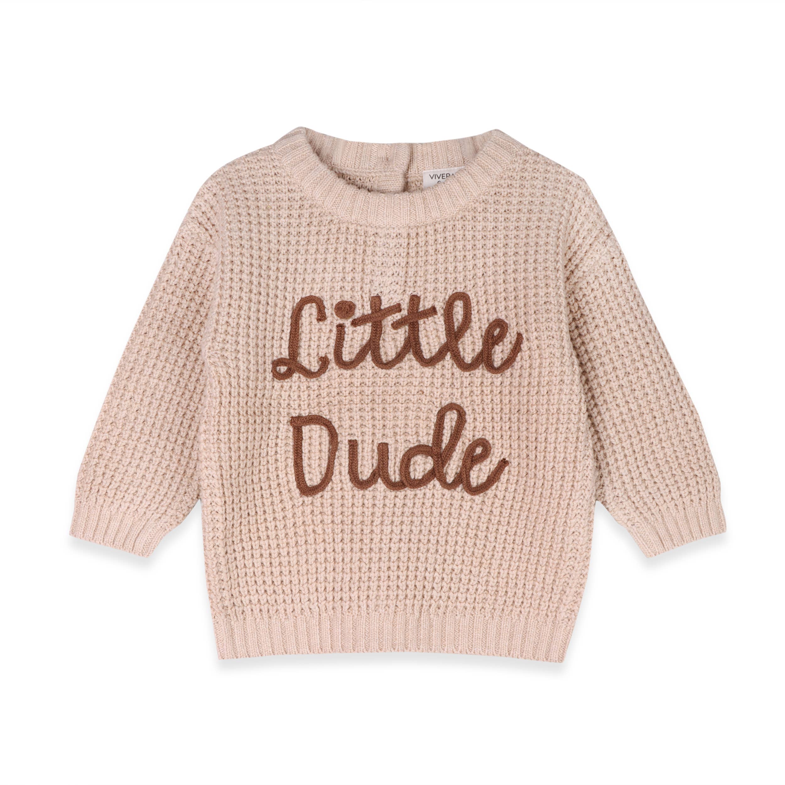 Little Dude Embroidered Sweater