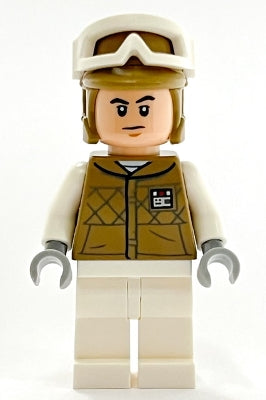 SW1187 Hoth Rebel Trooper Dark Tan Uniform and Helmet, White Legs