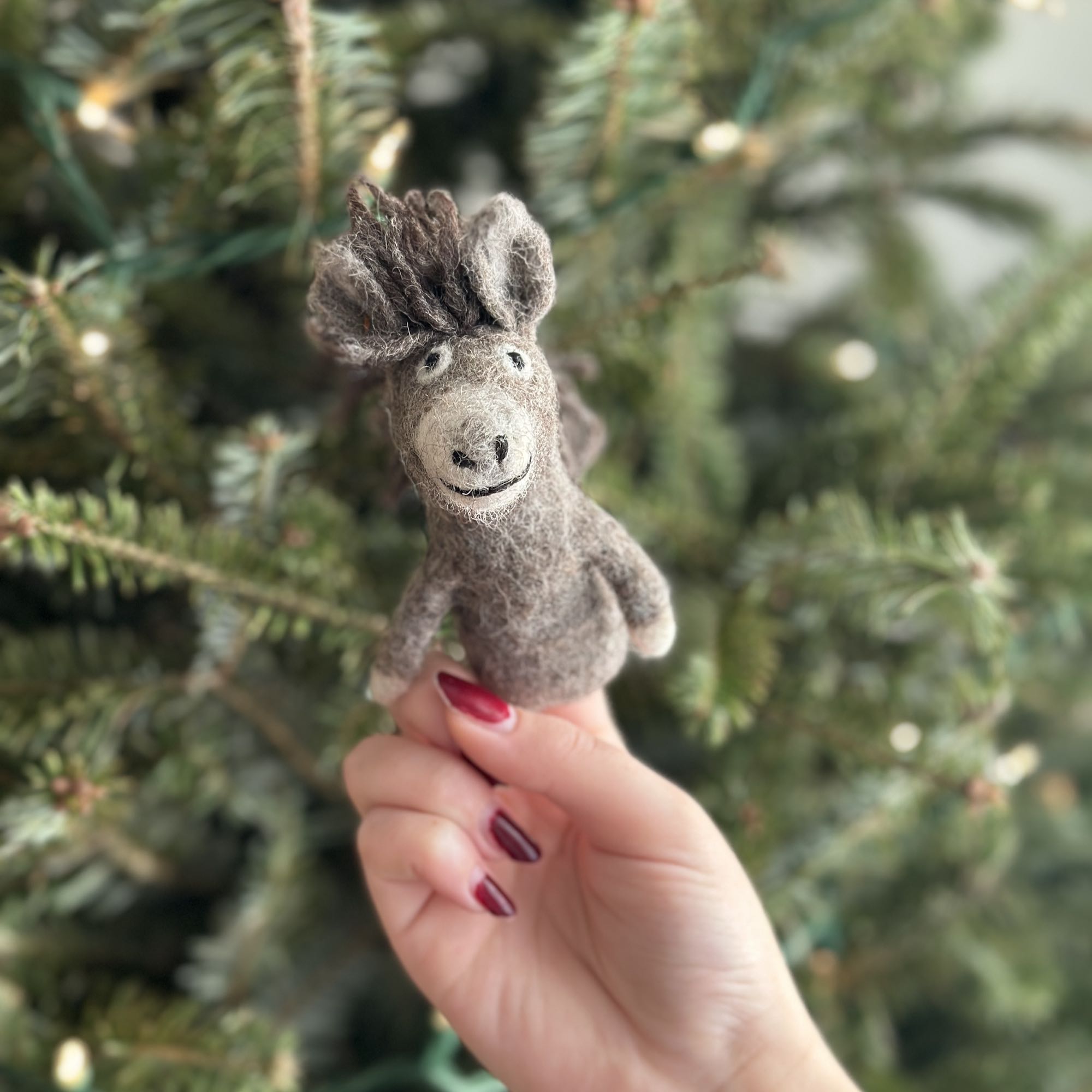 Felt Finger Puppet - Donkey
