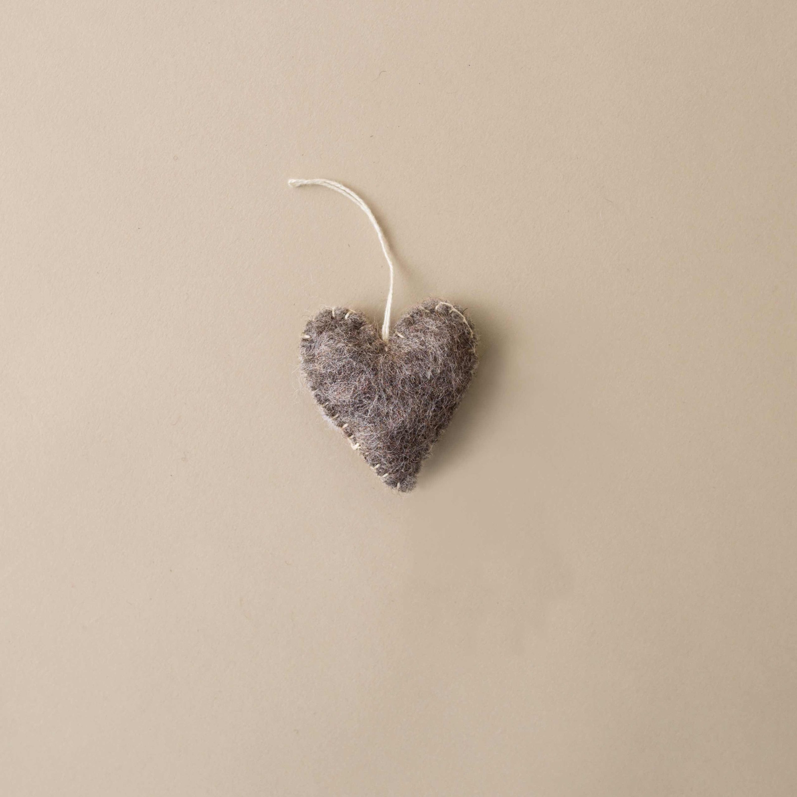 Felted Stitch Heart | Grey