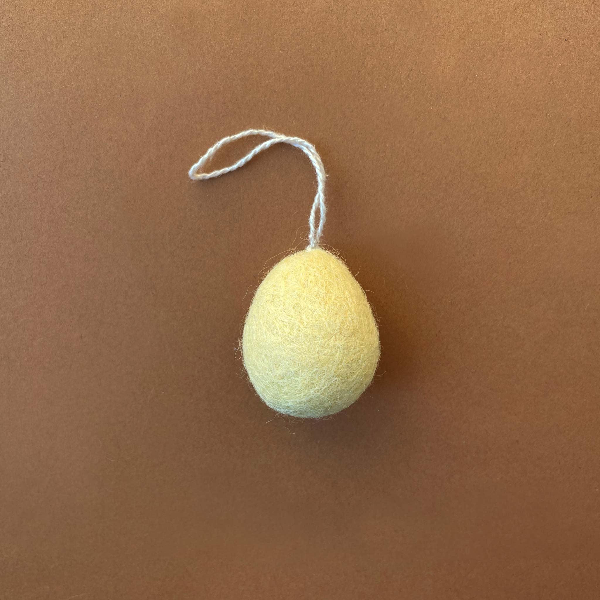 Felted Egg Ornament | Lemon