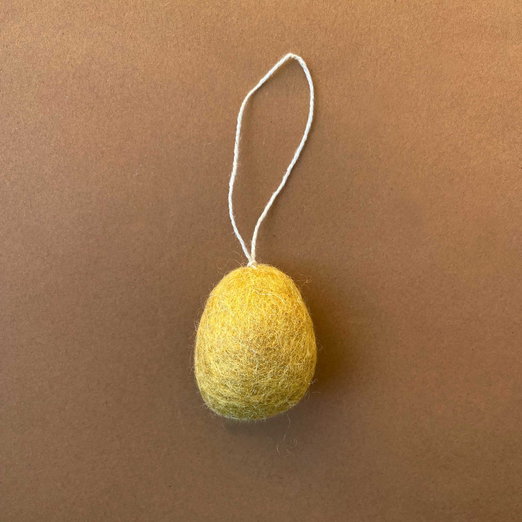 Felted Egg Ornament | Ochre