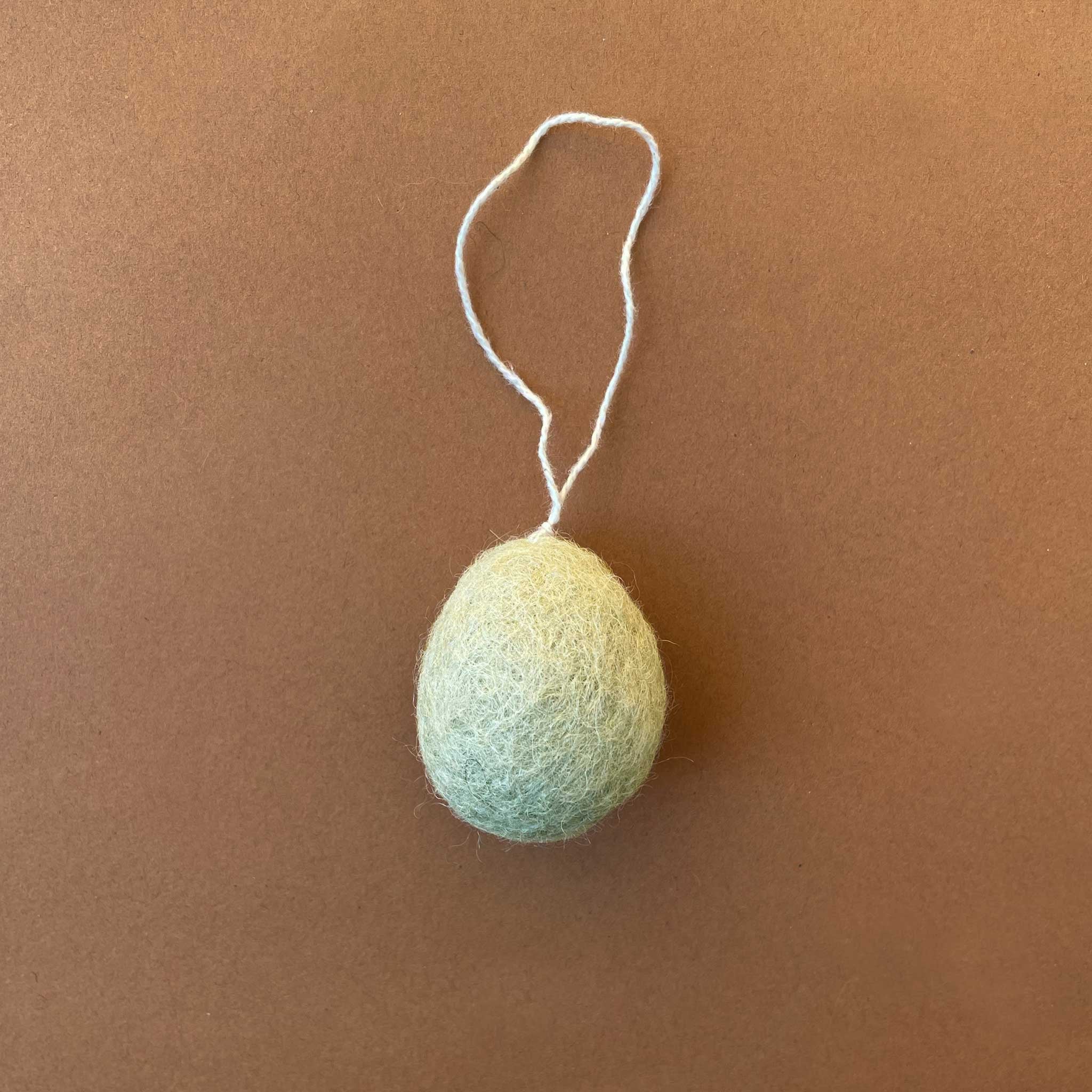 Felted Egg Ornament | Sage