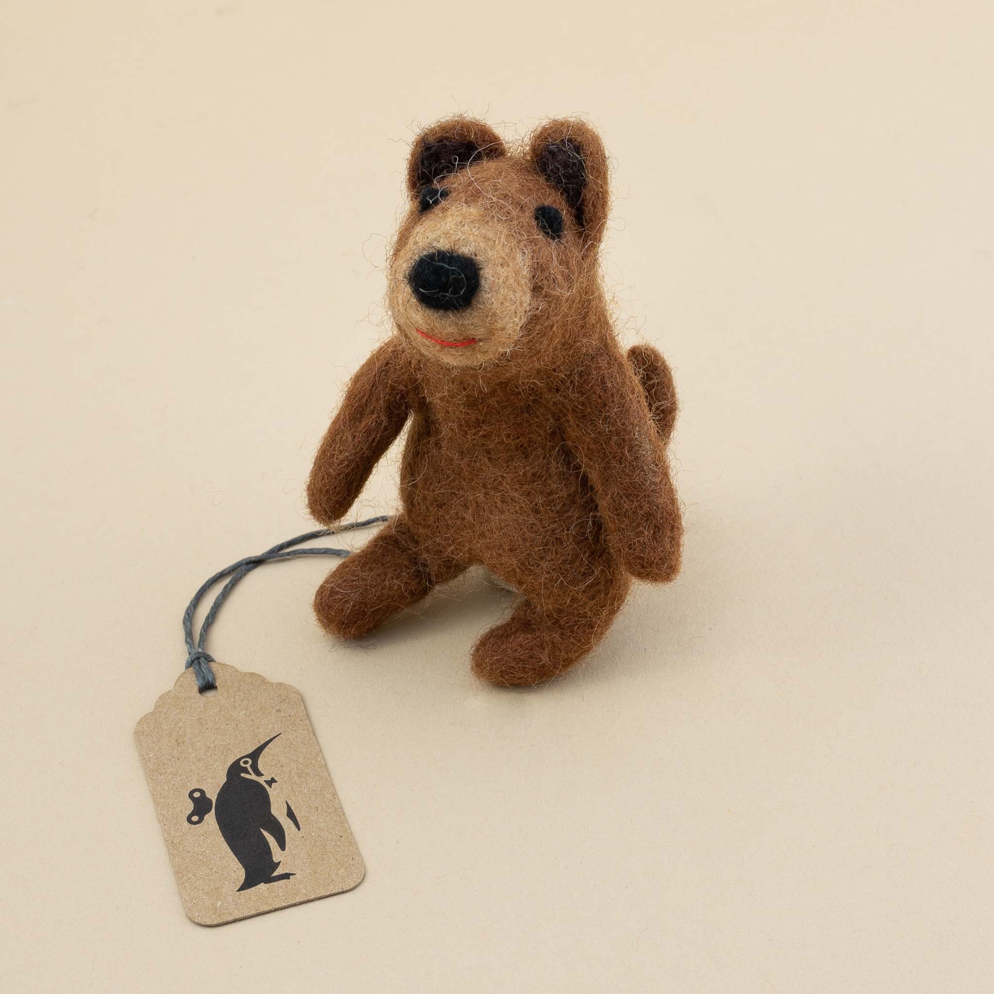 Felted Finger Puppet | Brown Bear