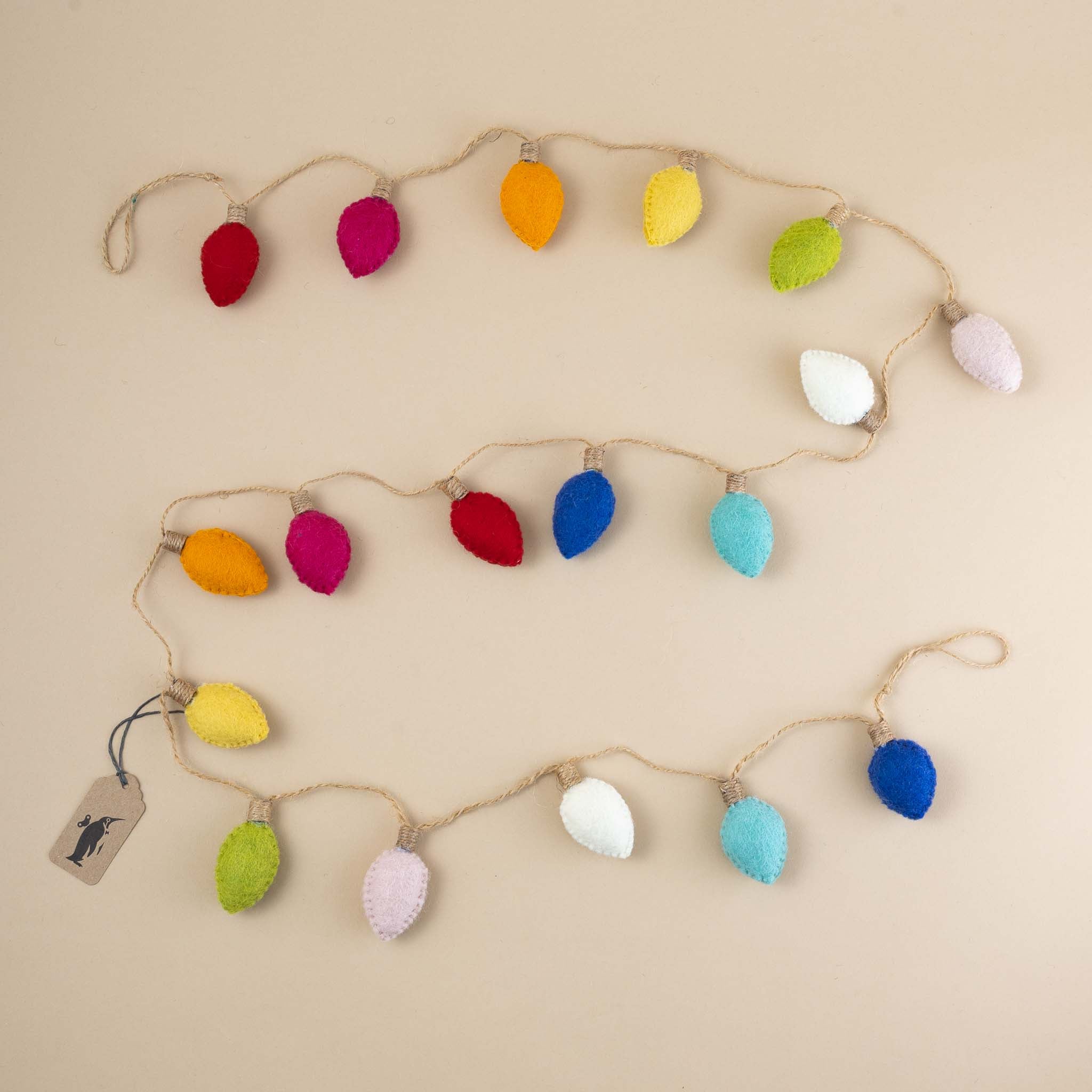 Felted Holiday Light Garland