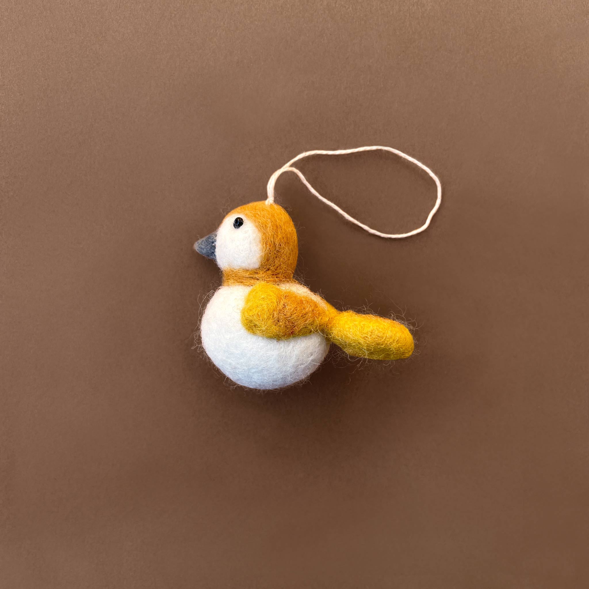 Felted Sparrow Ornament | Ochre