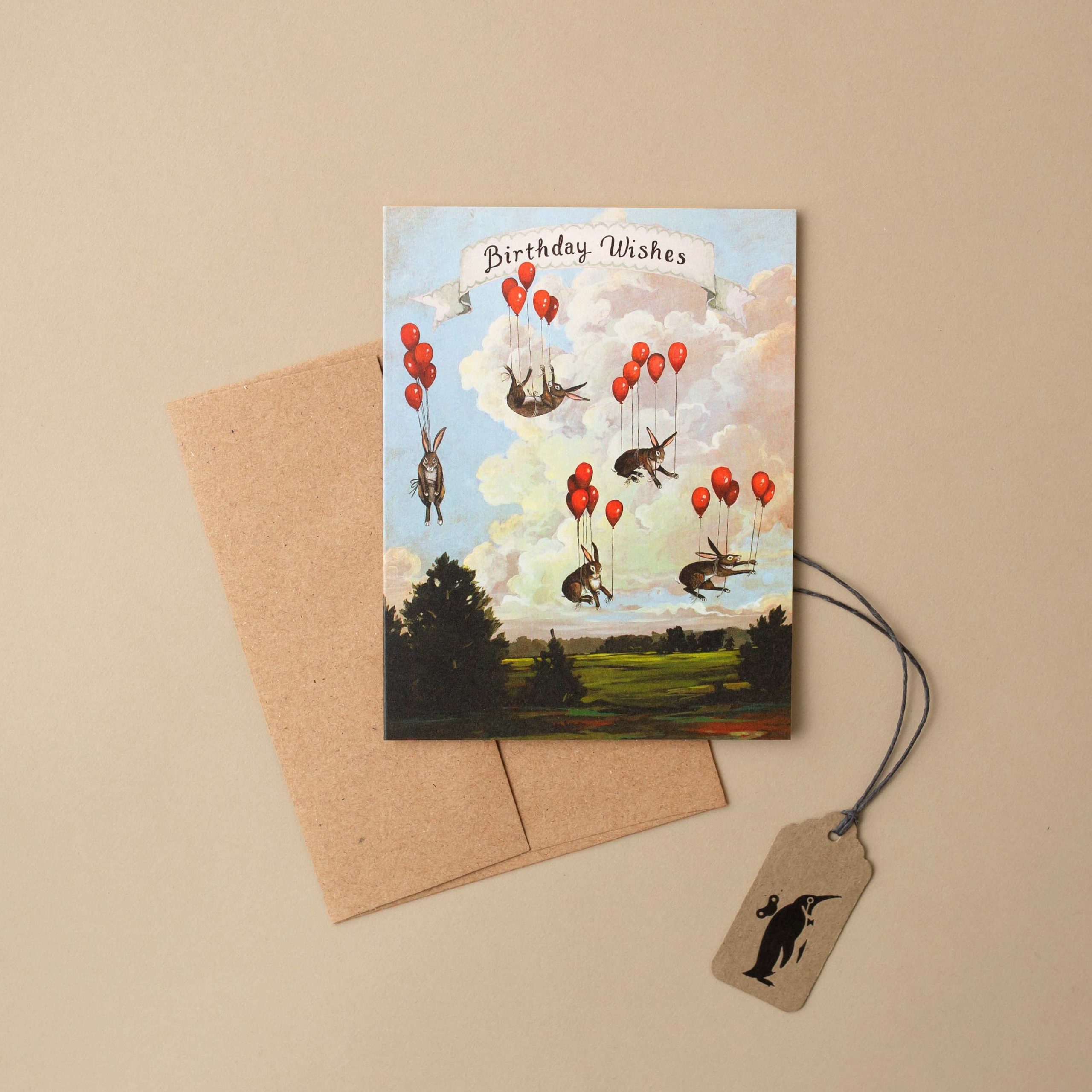 Floating Birthday Wishes Greeting Card