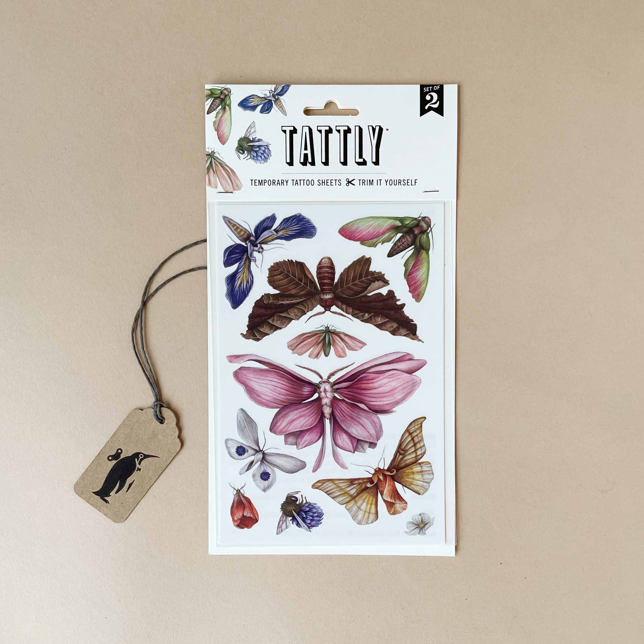 Floraflies Temporary Tattoo Sheet