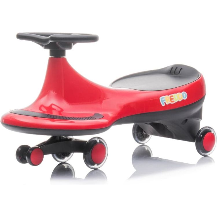 Freddo Toys Swing Car with Flashing Wheels - Red