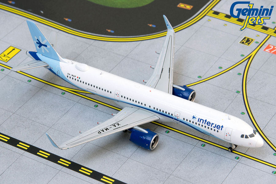 GeminiJets Interjet Airbus A321neo (XA-MAP) 1:400 Scale Diecast Model