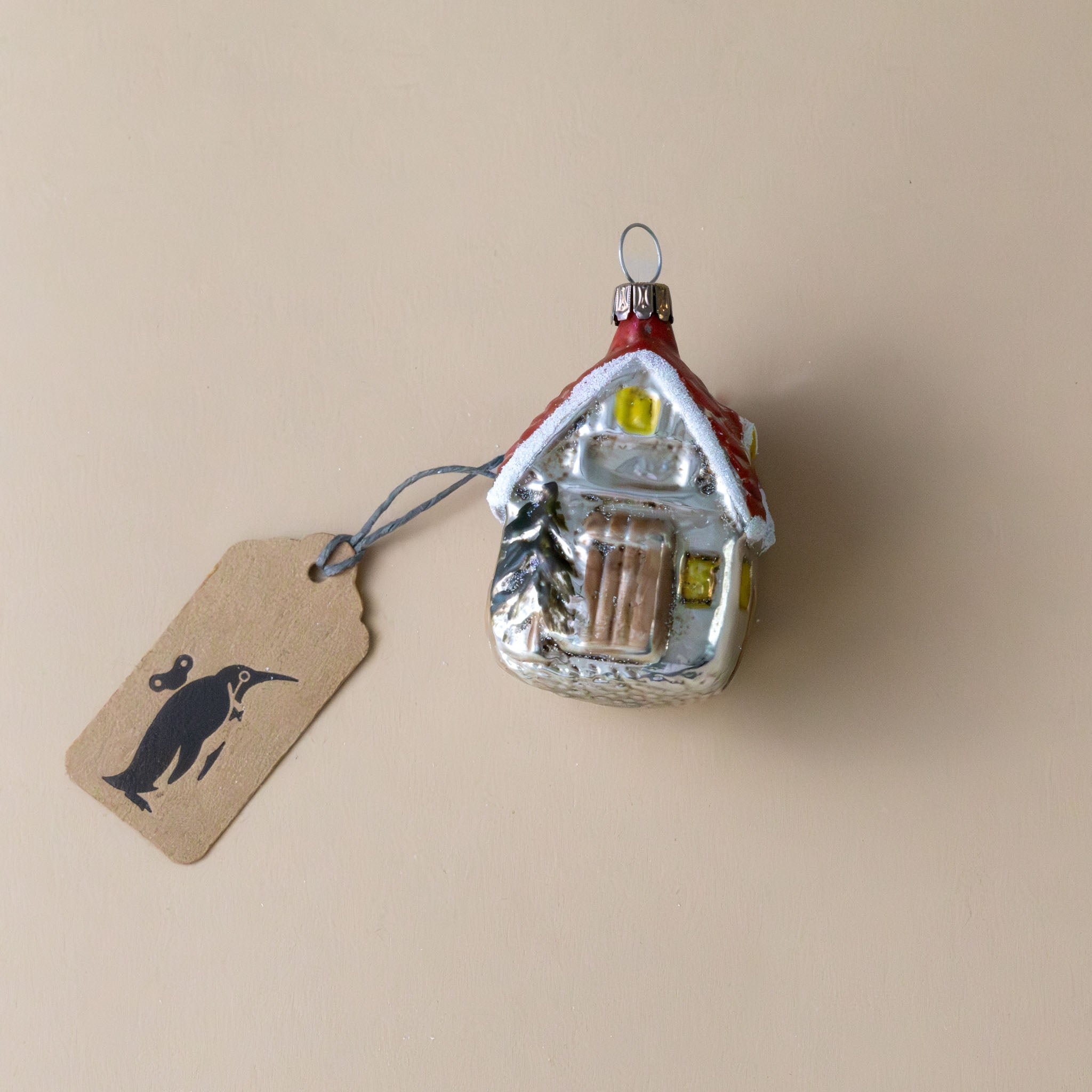 German Glass Ornament | Forest House