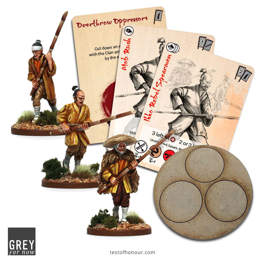 Grey For Now Games Test of Honour Ikko Rebel Spearmen 28mm Scale Metal Figures