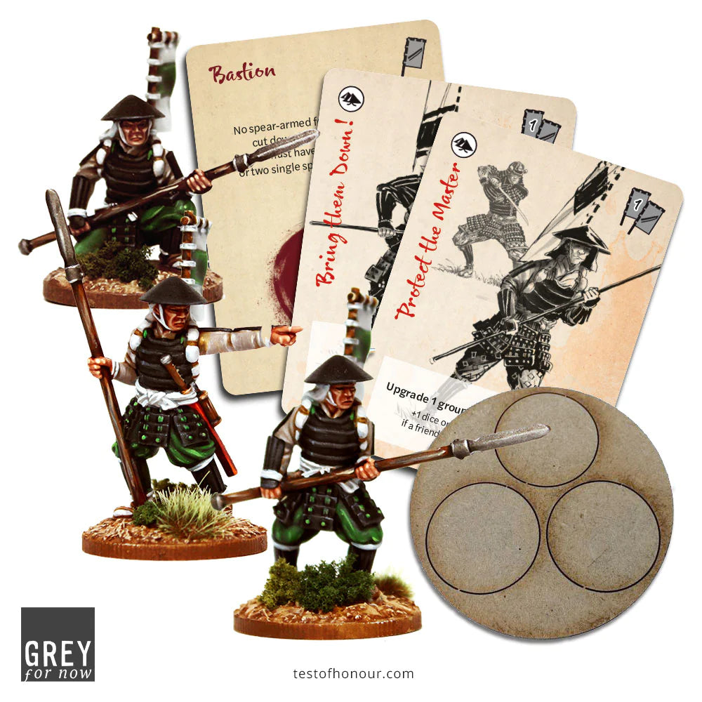 Test of Honour Ashigaru Spearmen 28 mm Scale Metal Figures
