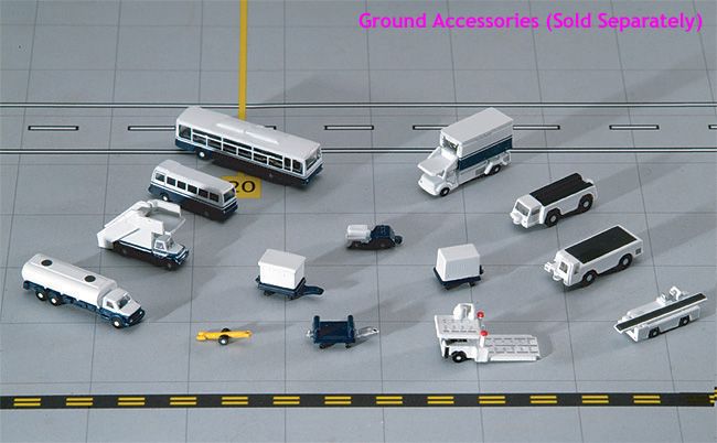 14 Piece Airport Ground Accessories Set 1/400 Scale Models