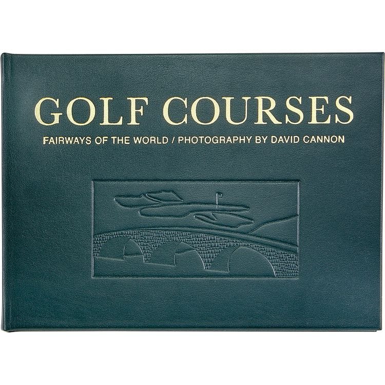 "Golf Courses: Fairways of the World" Book in Green Bonded Leather