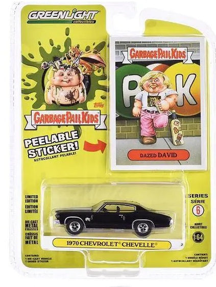 Greenlight Collectibles Garbage Pail Kids Series 6 – Dazed David 1970 Chevrolet Chevelle 1/64 Scale Diecast