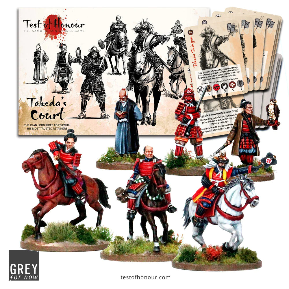 Grey For Now Games Test of Honour Takeda’s Court 28mm Scale Metal Figures