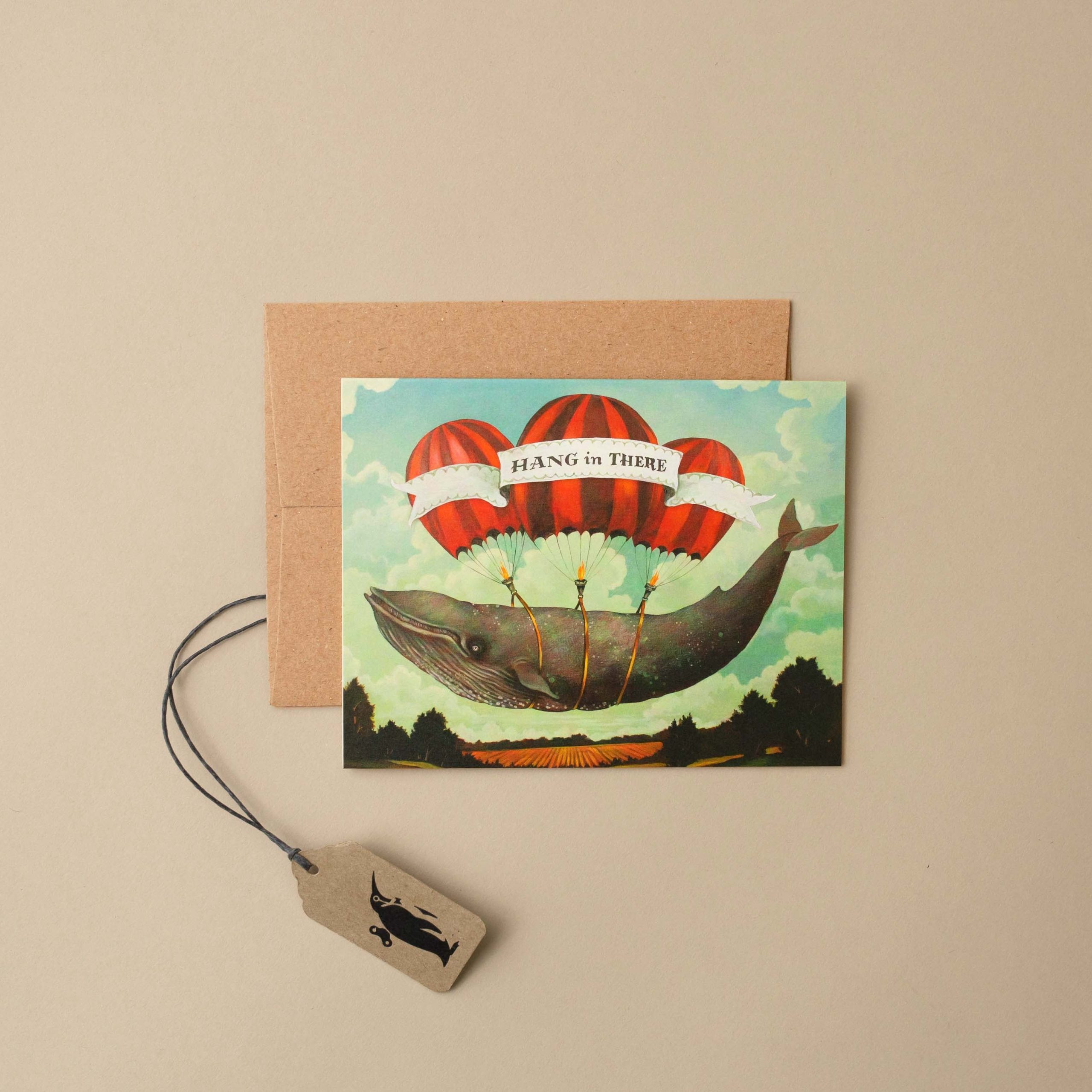 Hang in There Whale Greeting Card