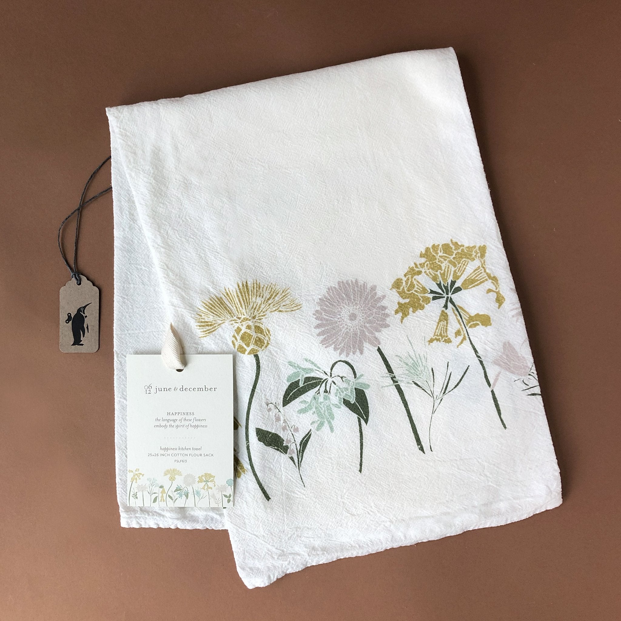 Language of Flowers Kitchen Towel | Happiness
