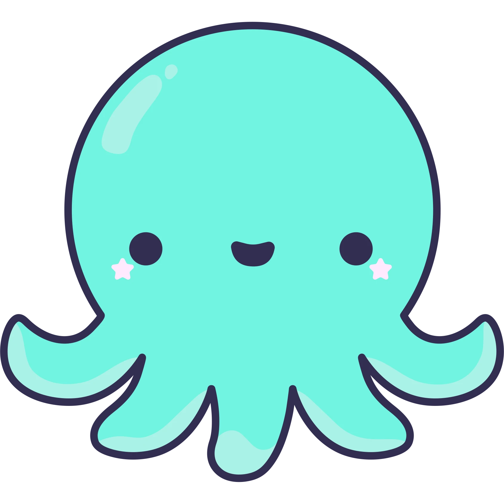 Baby Octopus 4" Sticker