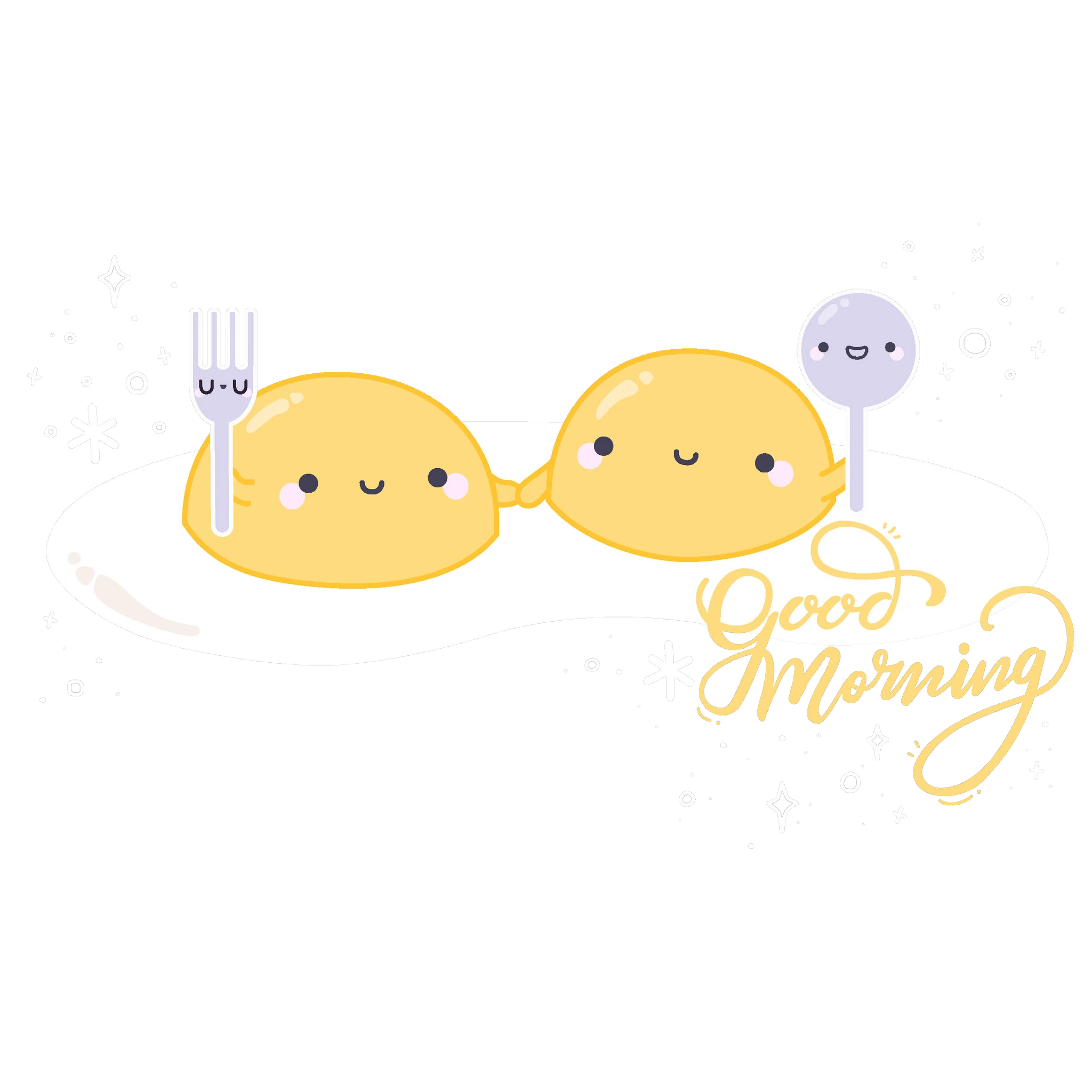 Good Morning Eggs 4" Sticker