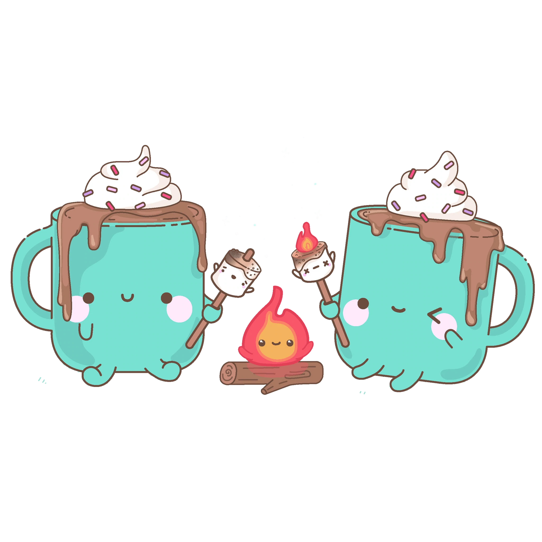 Hot Chocolate Campfire 4" Sticker
