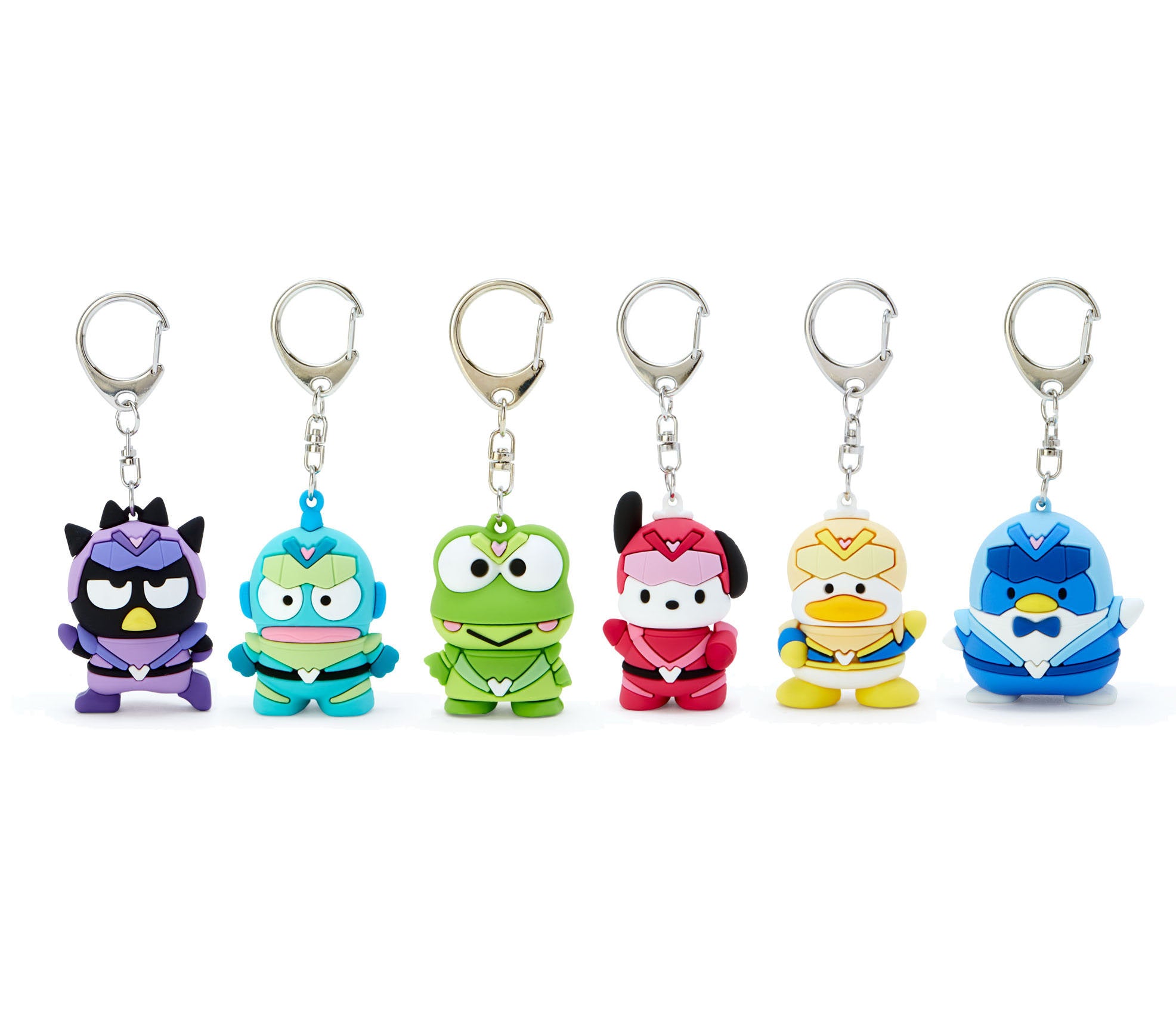 Japan Sanrio Bad Badtz Maru / Hangyodon / Keroppi / Pochacco / Pekkle / Tuxedo Sam PVC Mascot Keychain (Hero)
