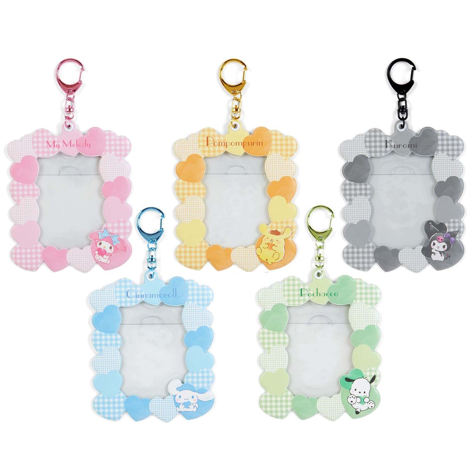 Japan Sanrio  Photo Card Holder Pass Case Keychain - Heart
