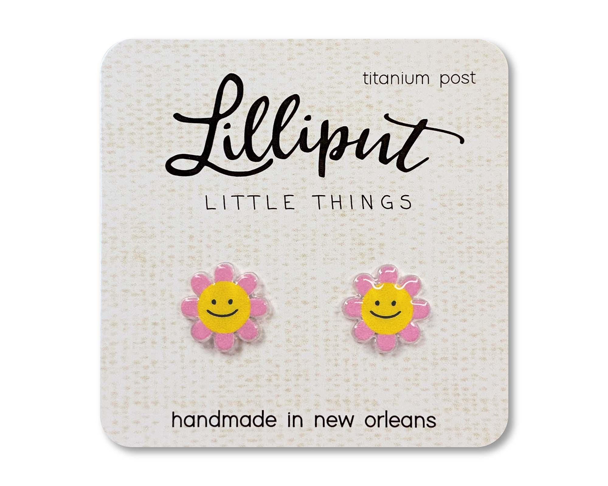 Happy Daisy Earrings - Pink