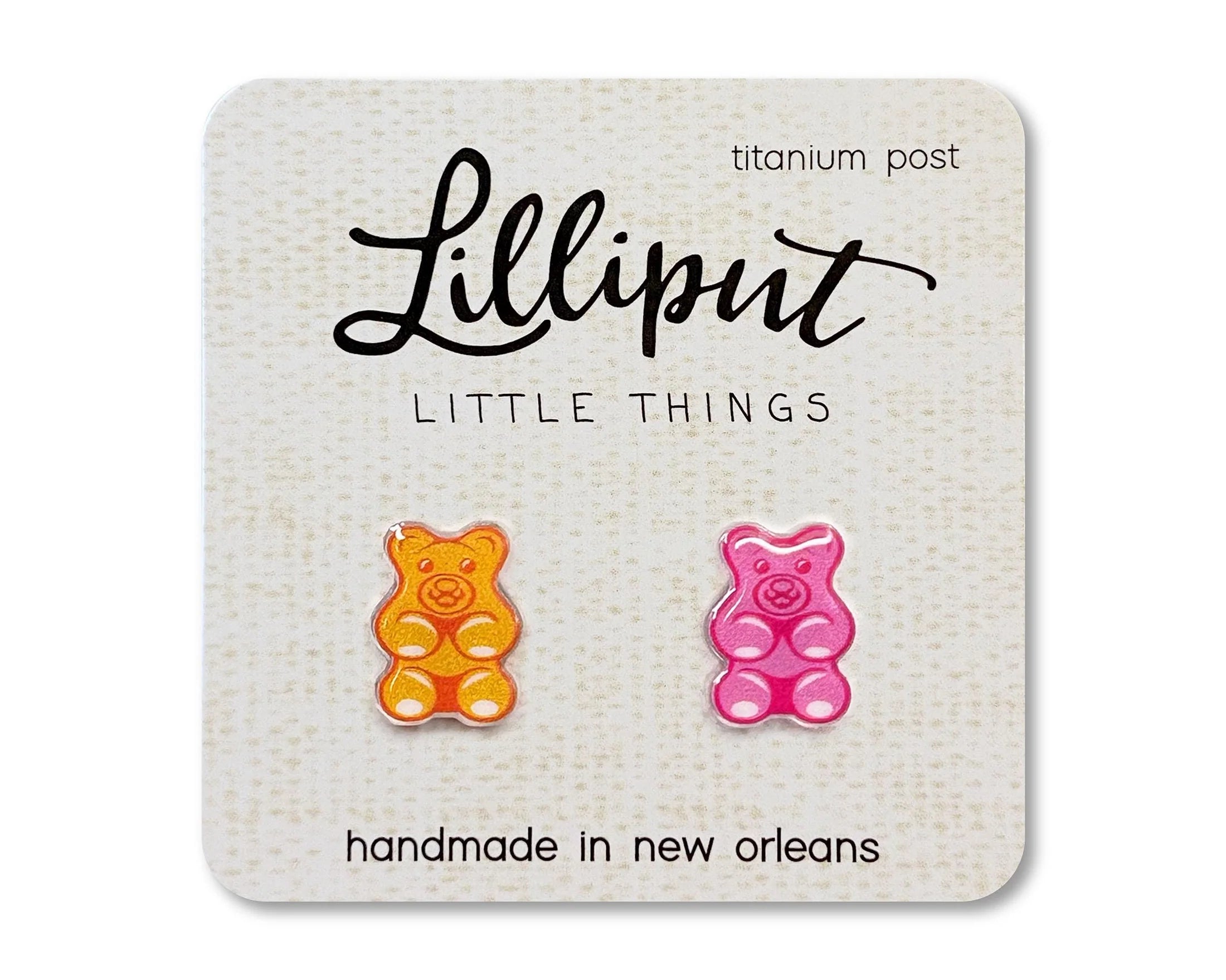 Gummy Bear Earrings - Pink/Orange