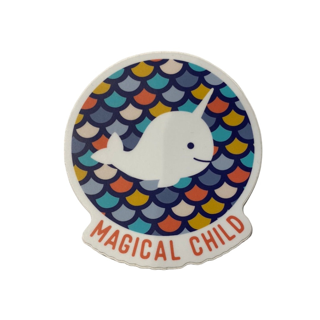 Rainbow Scale Narwhal - Vinyl Sticker