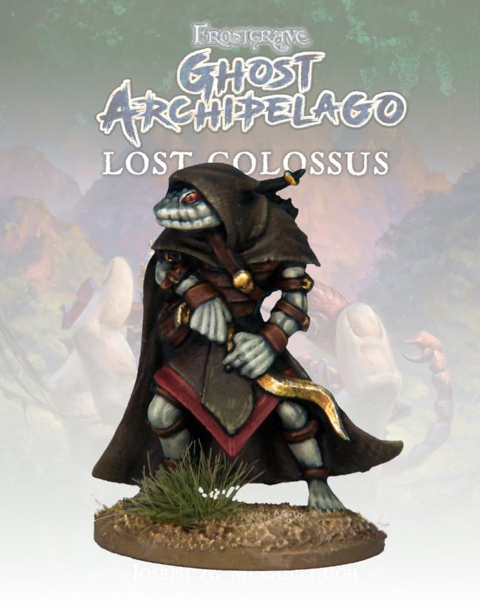 Frostgrave Ghost Archipelago Snake-man Heritor I, 28 mm Scale Model Metal Figure