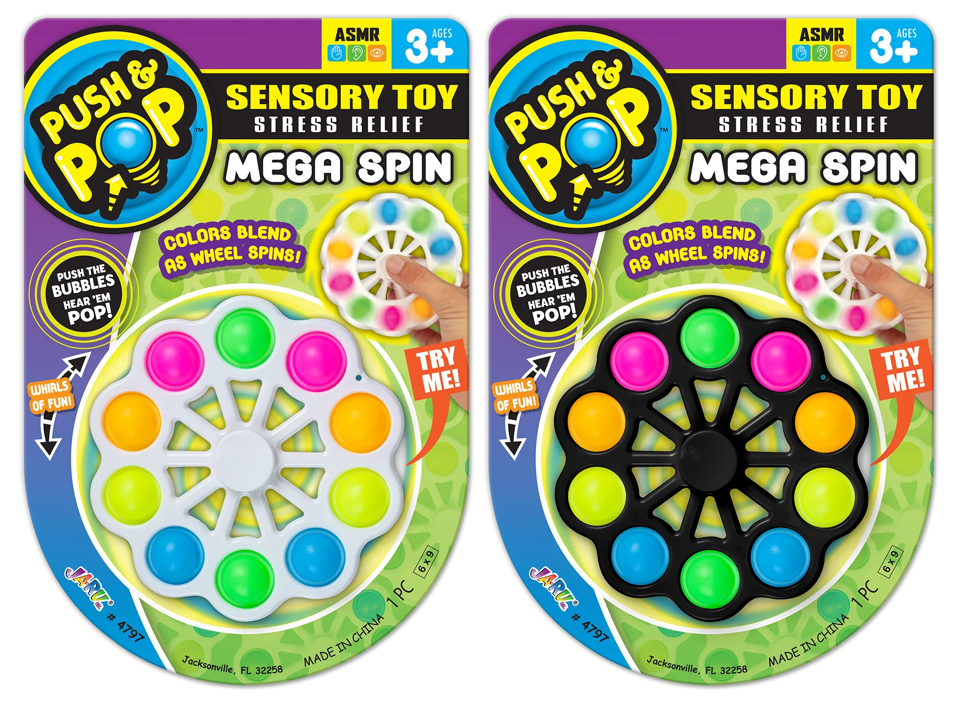 Push & Pop Sensory Toy Mega Spin