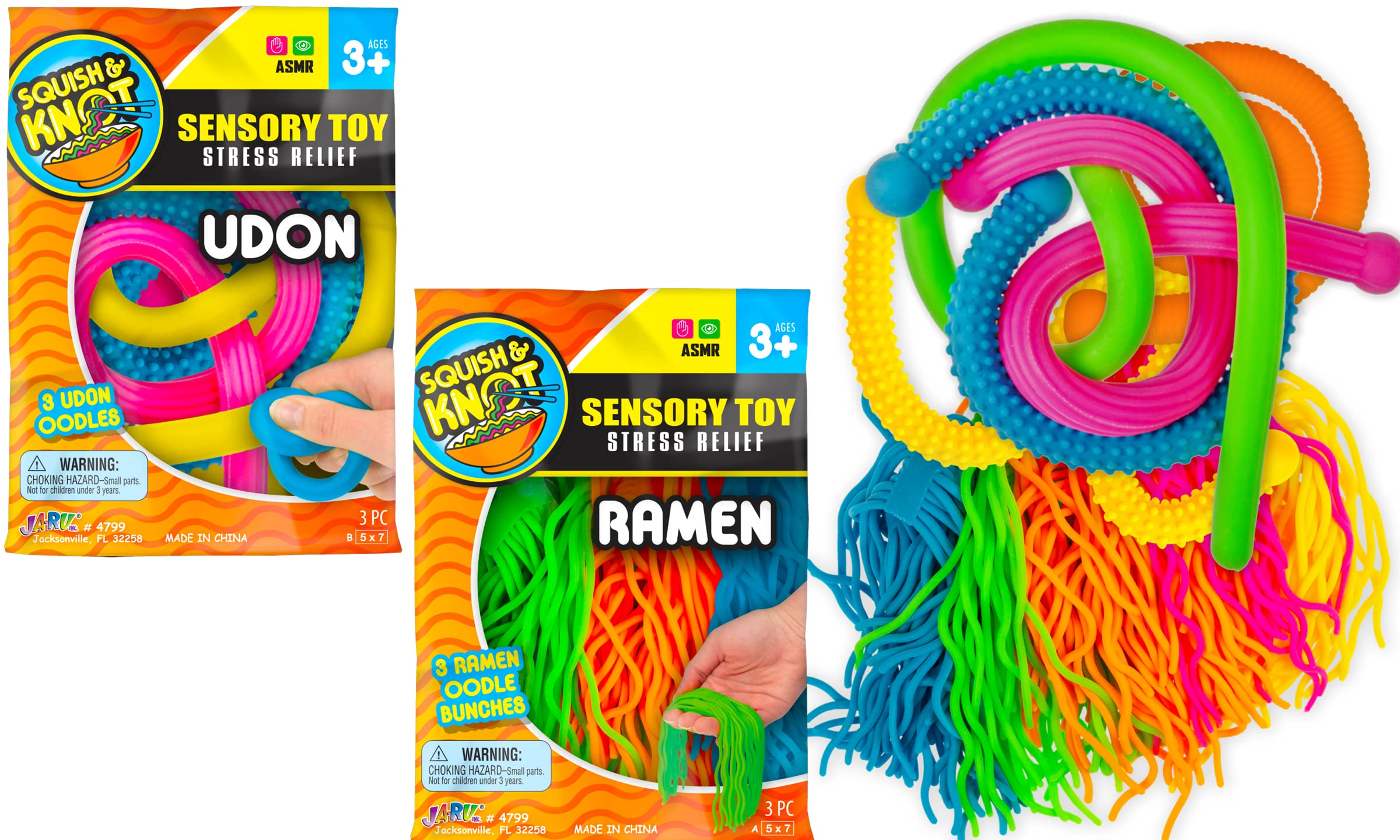 Squish & Knot Sensory Toy Oodles Noodles Assorted Styles