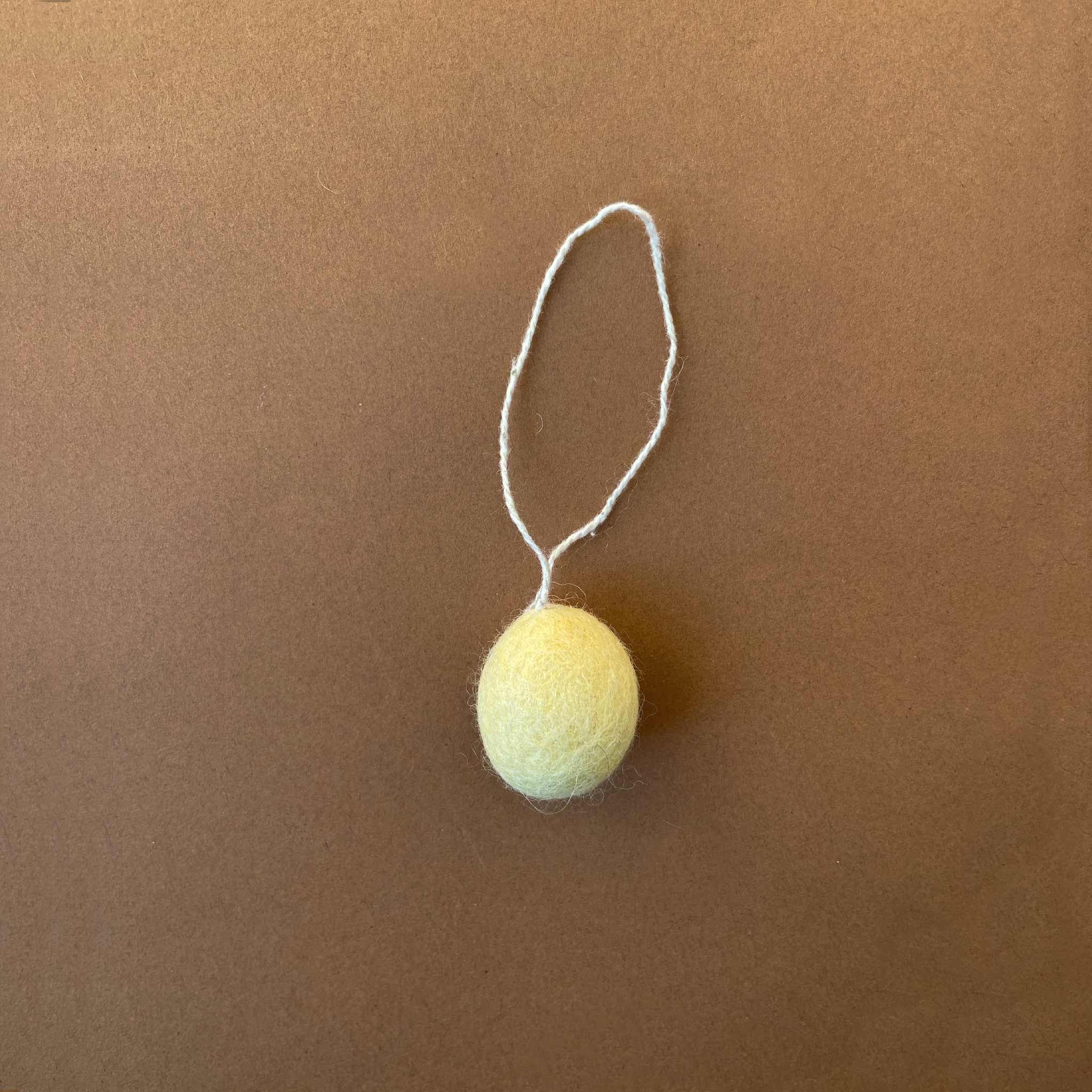 Little Felted Egg Ornament | Lemon