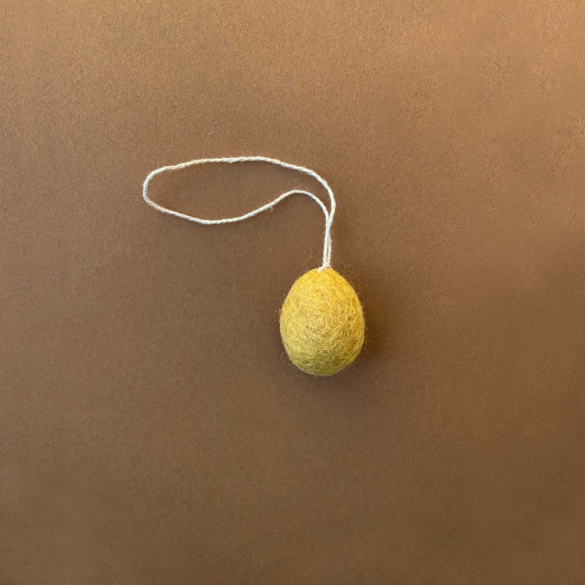 Little Felted Egg Ornament | Ochre
