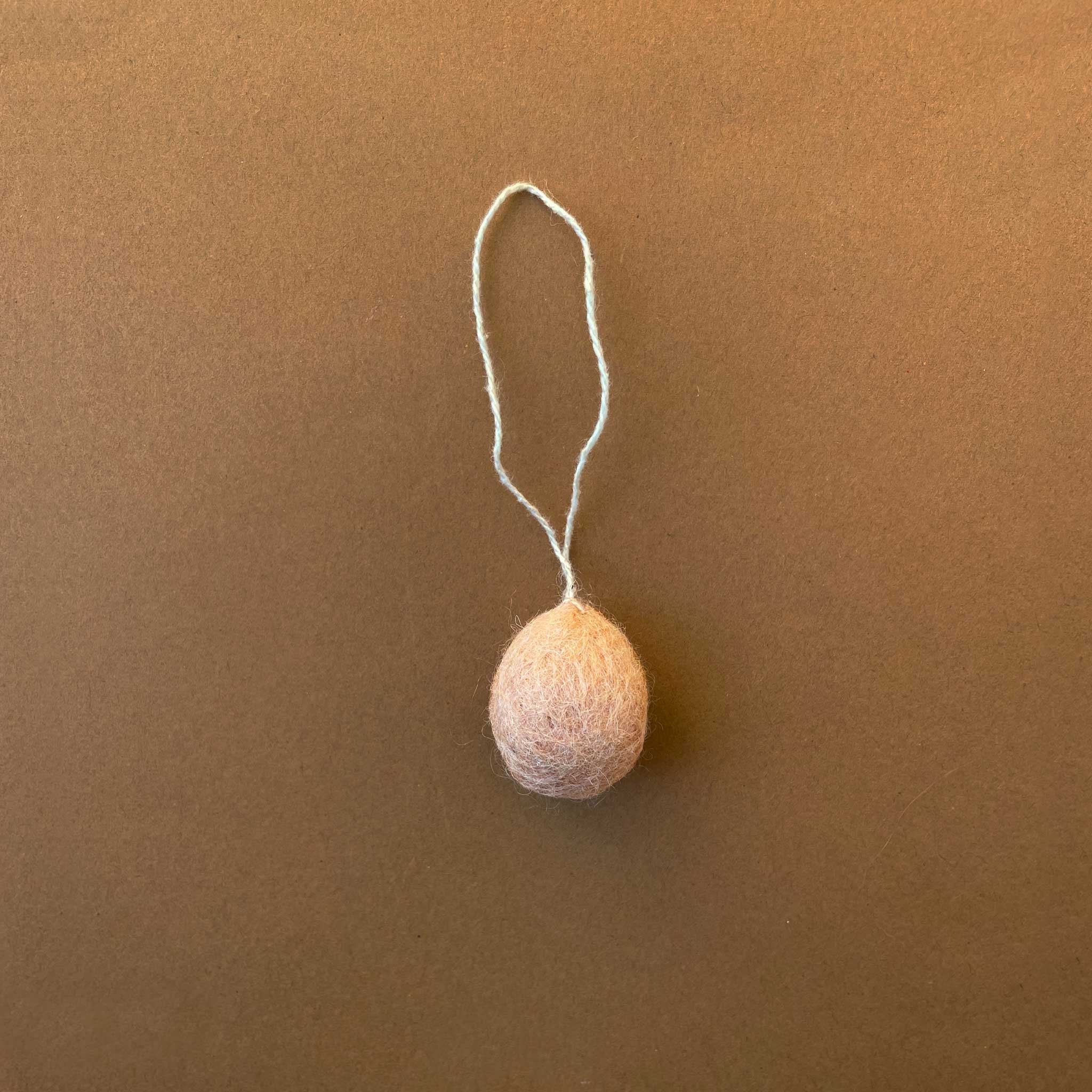 Little Felted Egg Ornament | Peach