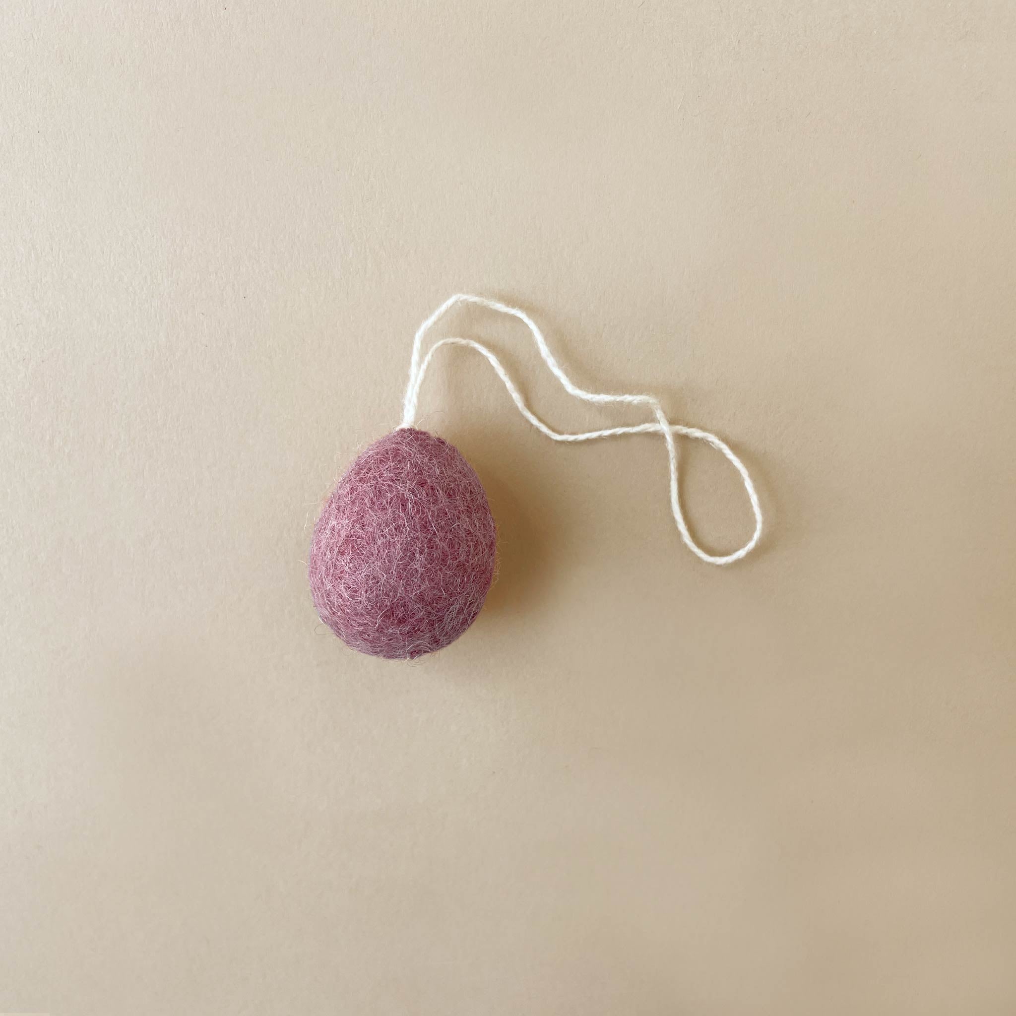 Little Felted Egg Ornament | Rose