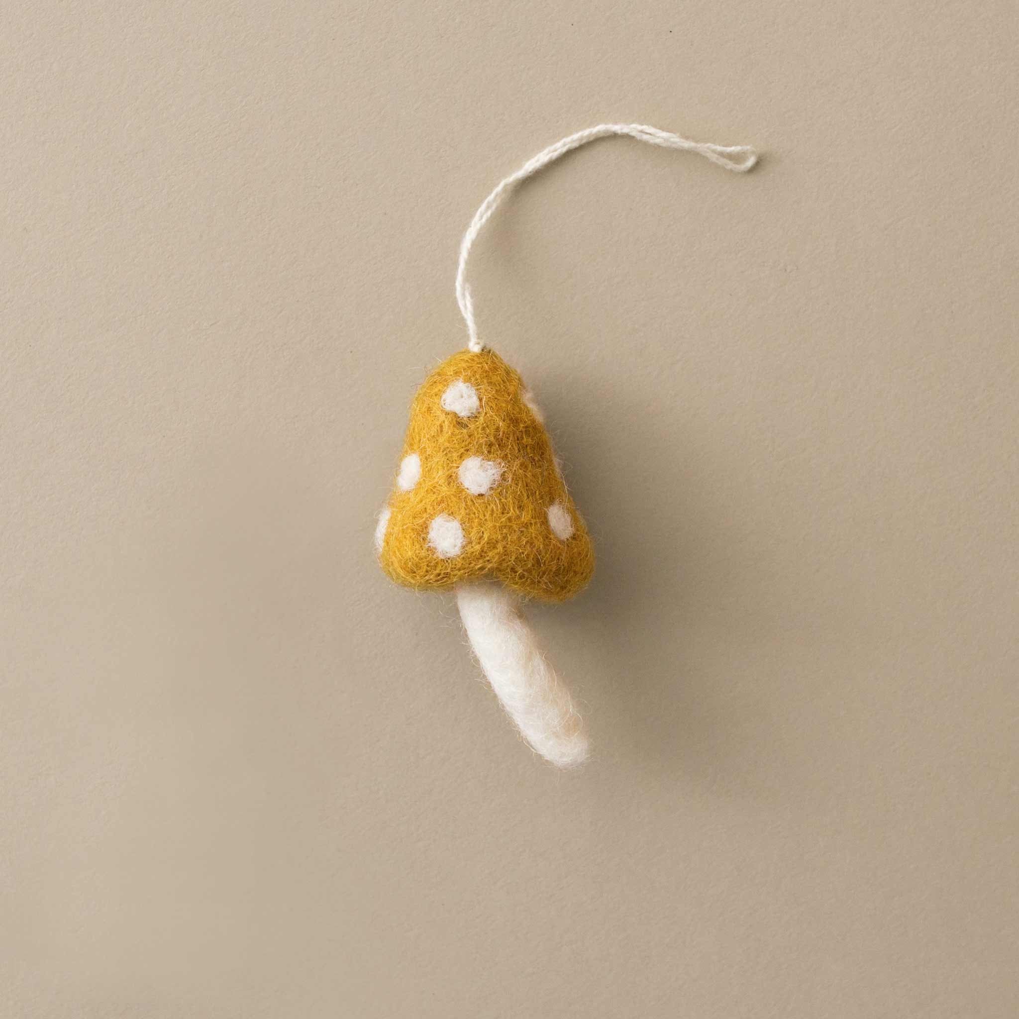 Little Felted Mushroom Ornament | Ochre
