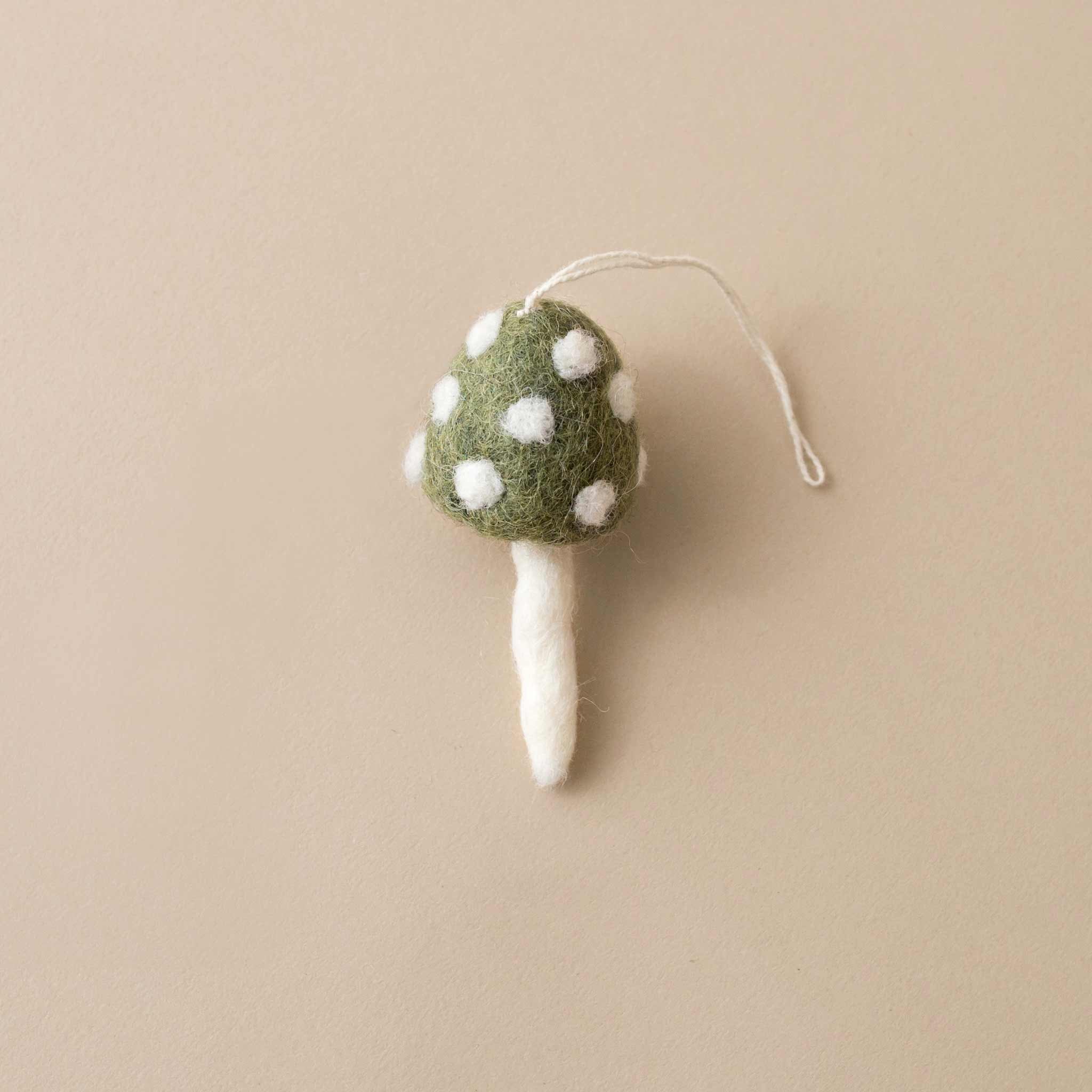 Little Felted Mushroom Ornament | Sage