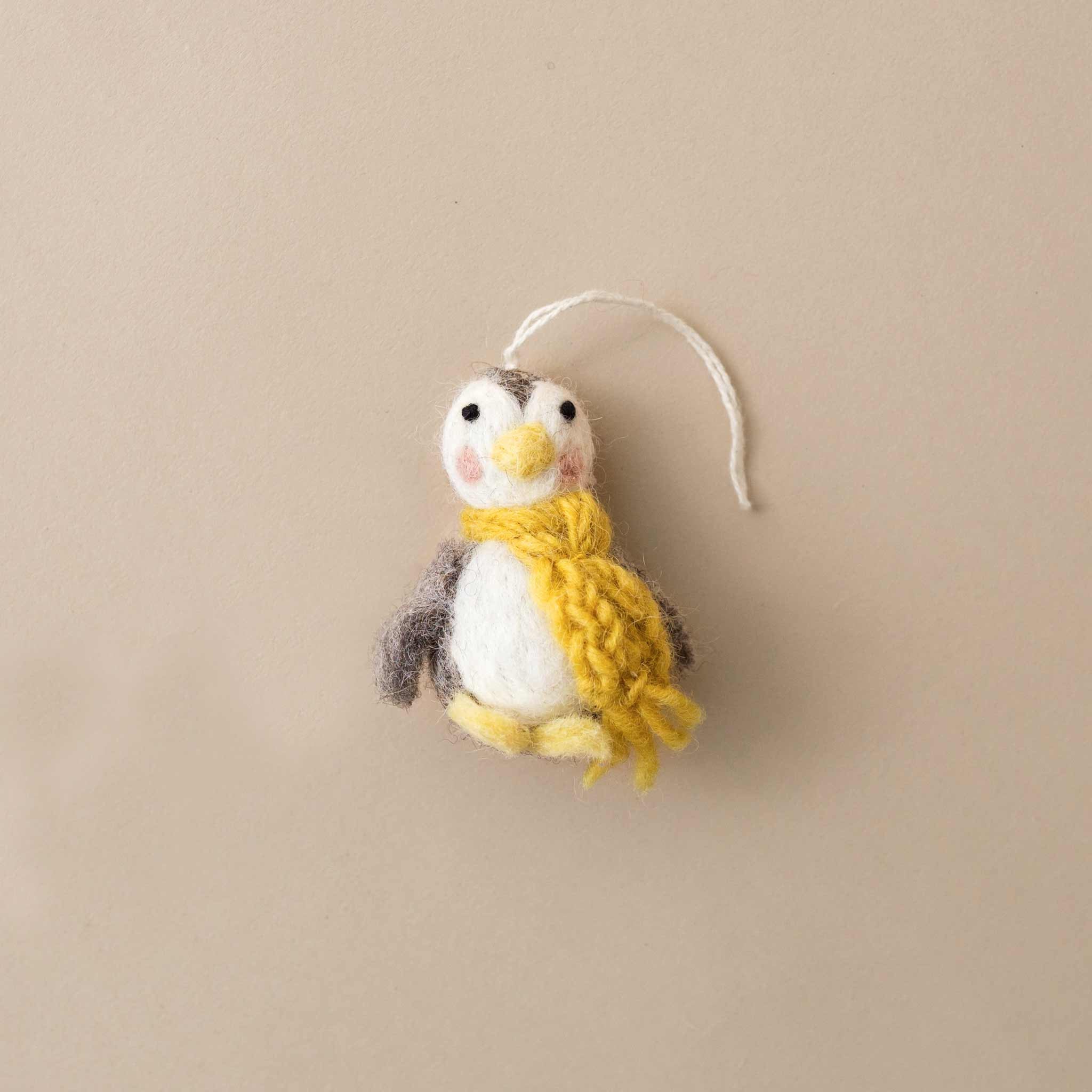 Little Felted Penguin Ornament | Ochre Scarf