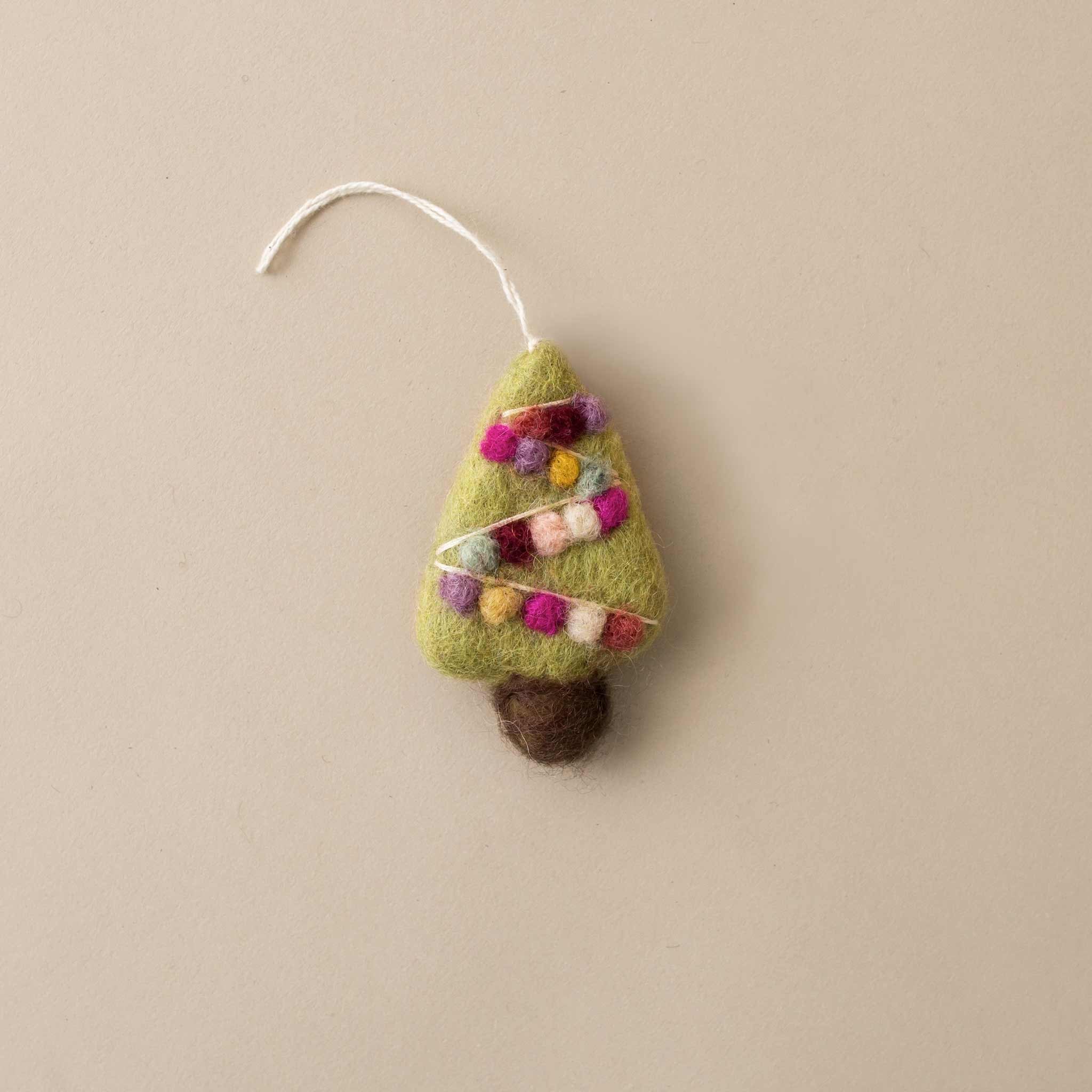 Little Felted Tree Ornament | Lime